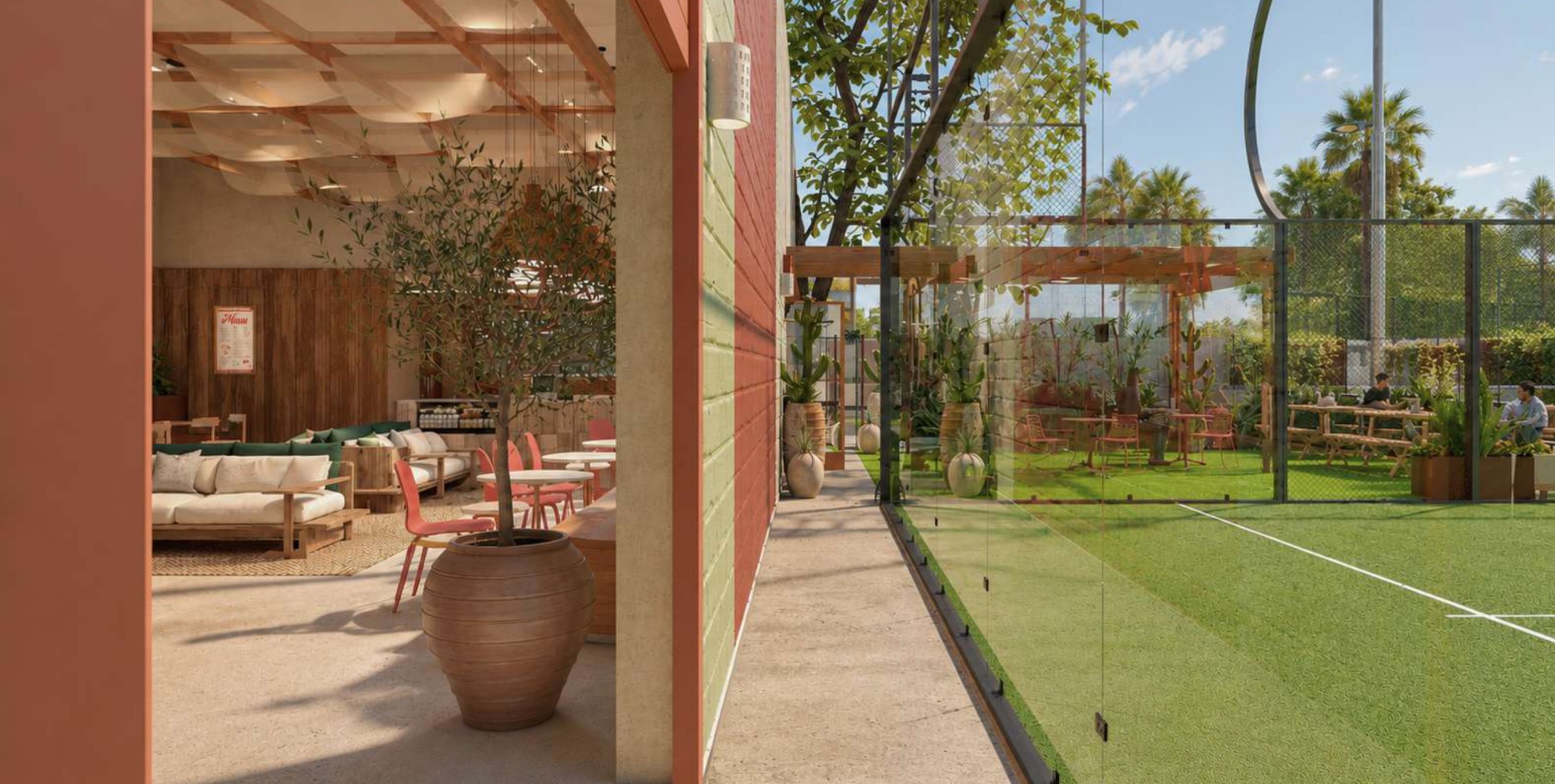Rendering of Bay Padel in San Jose, CA