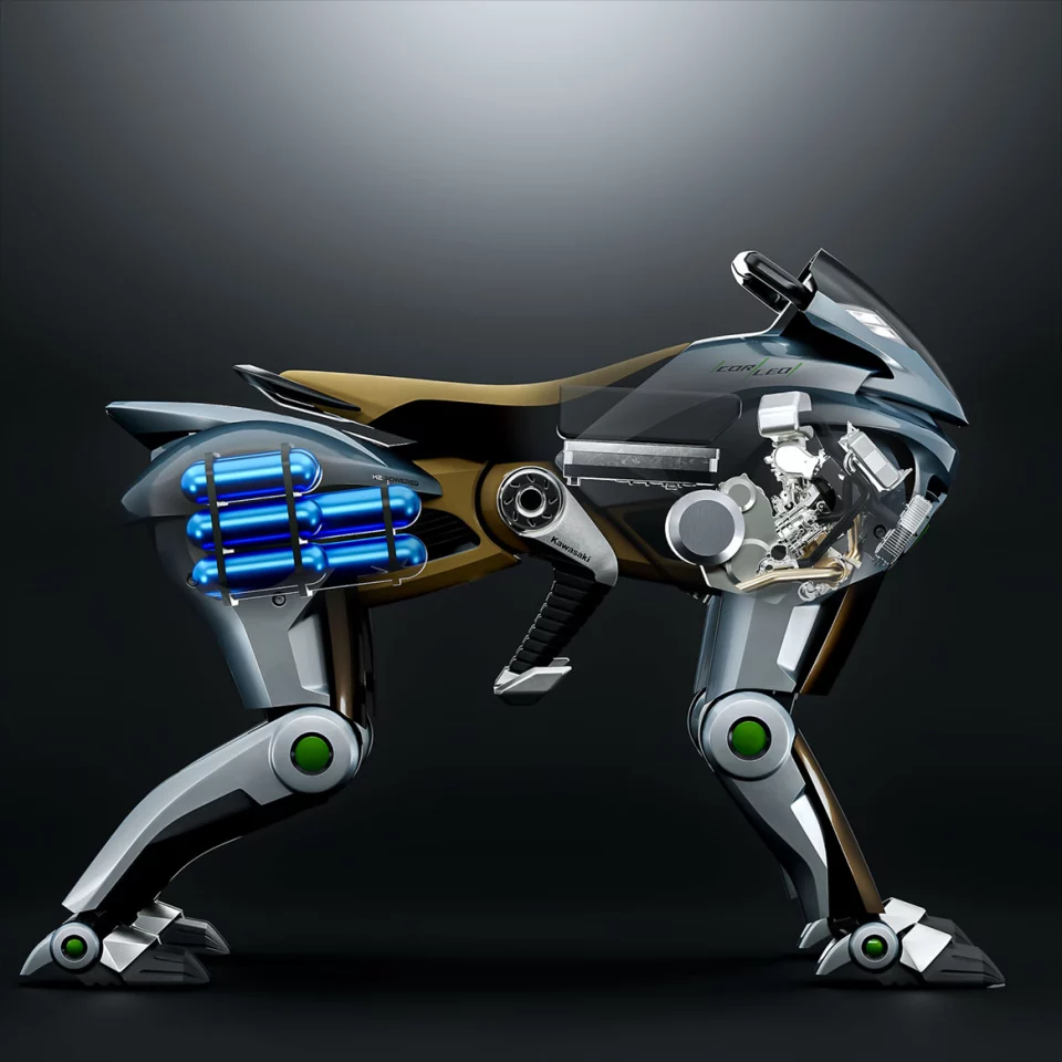 Kawasaki's original renders of Corleo