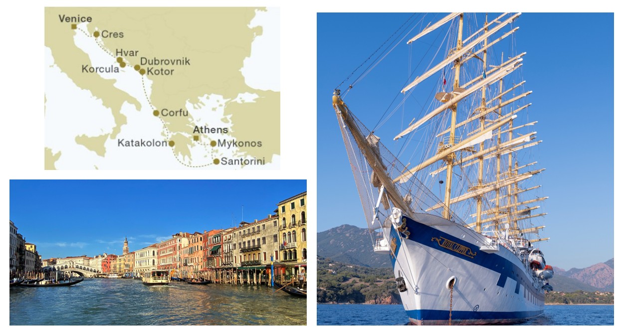 Routekaart en Canal Grande Venetië