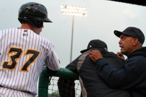 Reggie Jackson (right) compared Trenton Thunder slugger Peter O'Brien to himself (Photo: Trenton Thunder/Facebook.com)