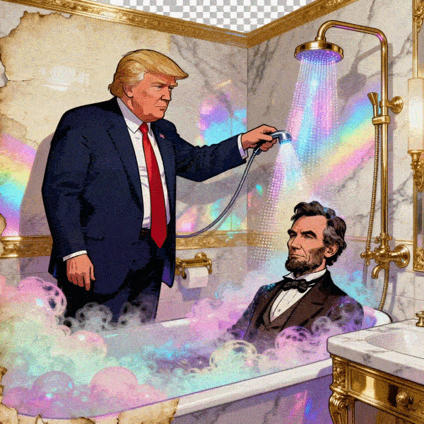 Magick Mica Trump parody art
