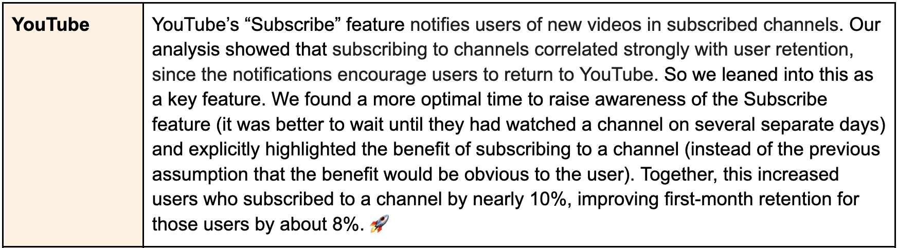Image from How to accelerate growth by focusing on the features you already have