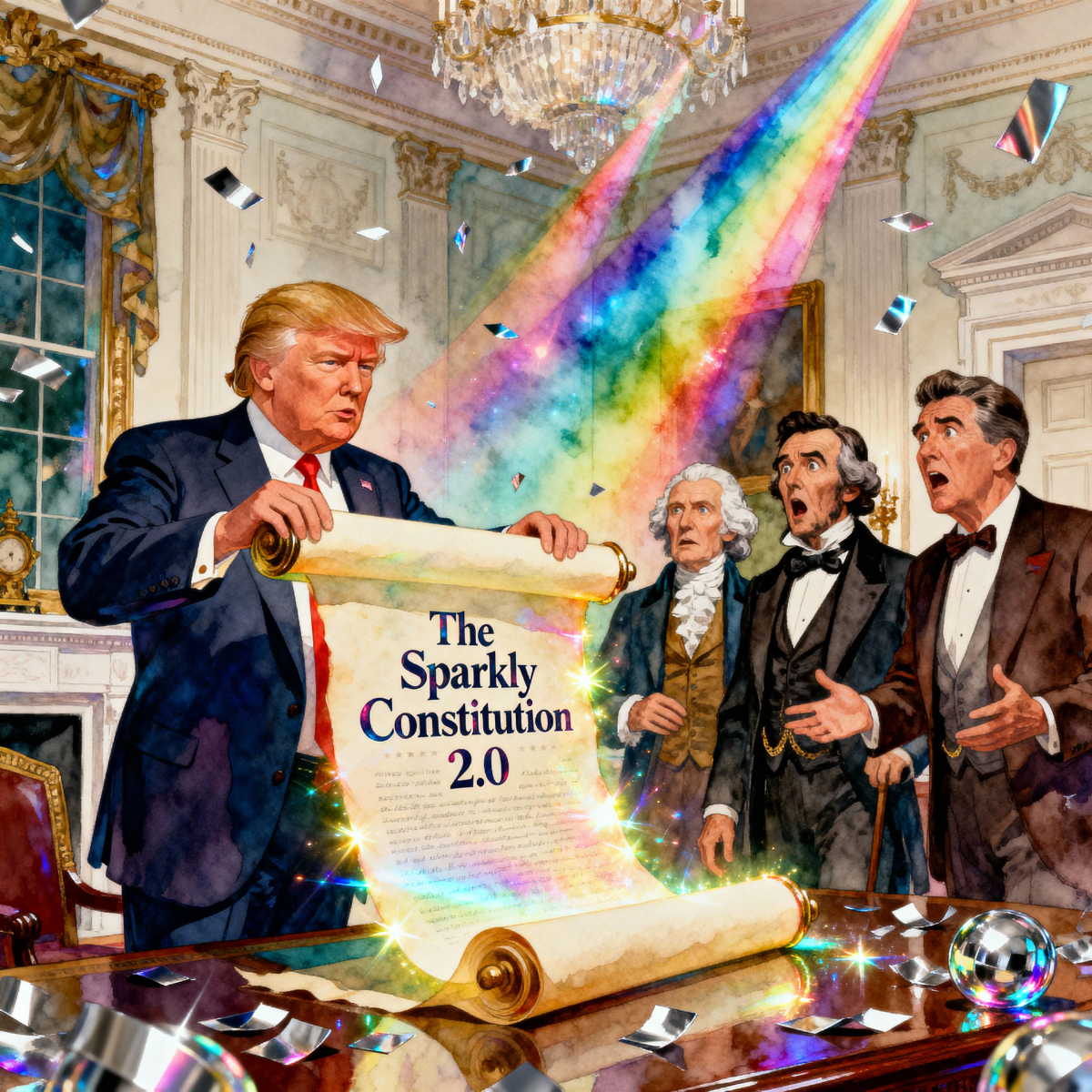 Magick Mica Trump parody art