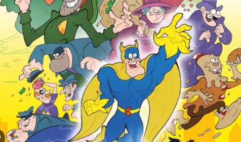 Is it a bird? Is it a plane? Nope, it's Bananaman.