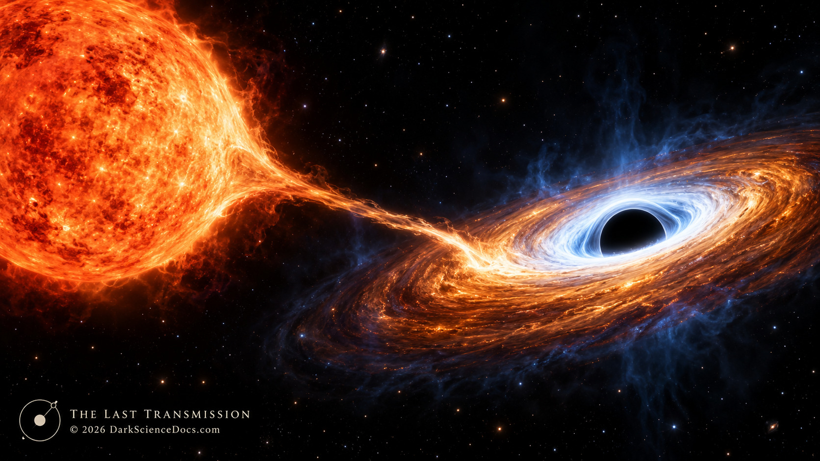 Concept artwork. An accretion disk can make a stellar-mass black hole conspicuous before any hypothetical flyby.