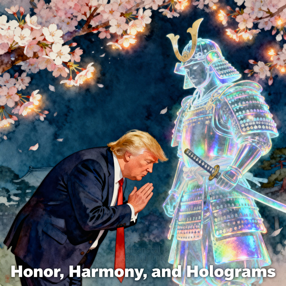 Magick Mica Trump parody art