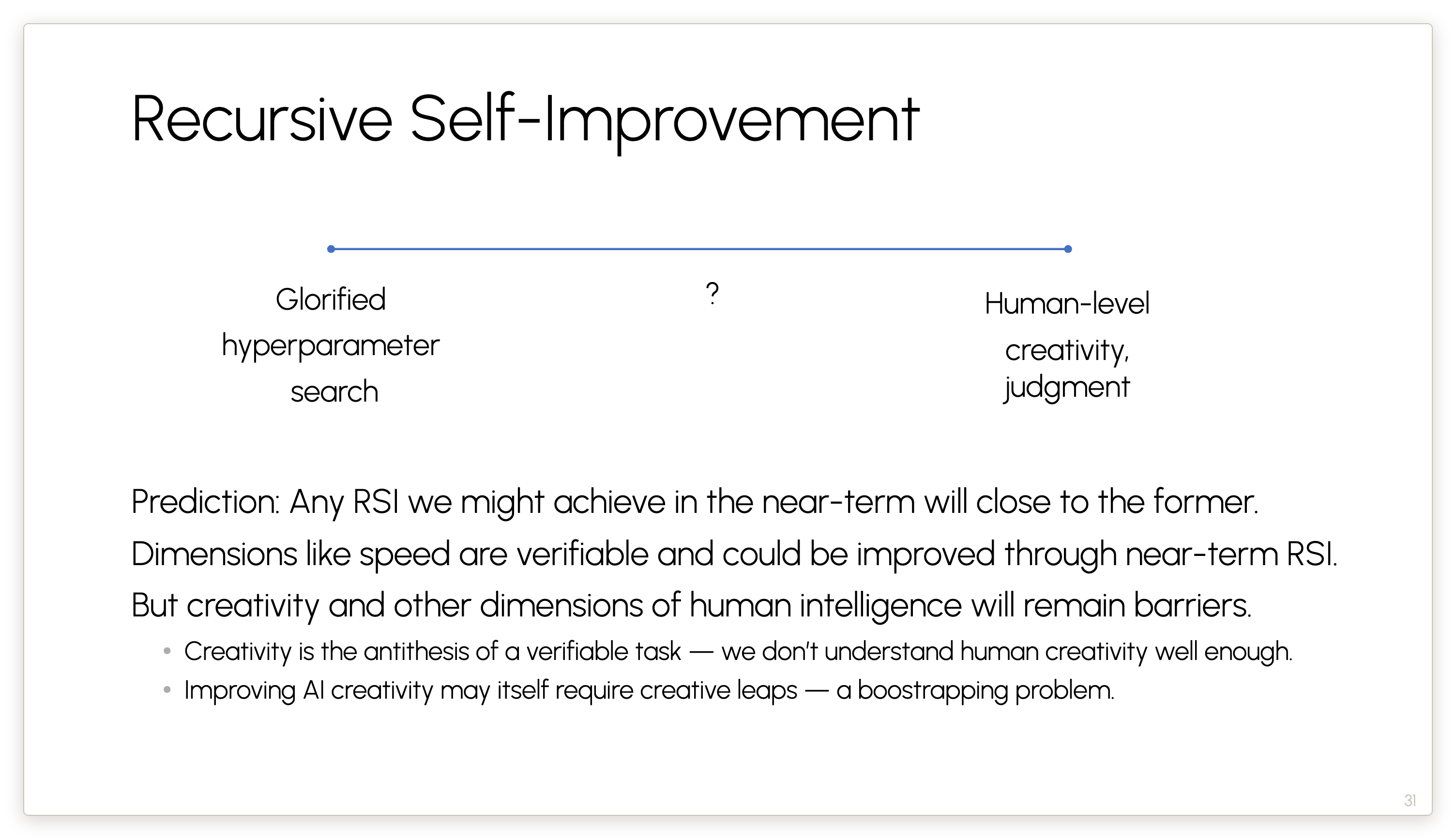 Recursive Self-Improvement