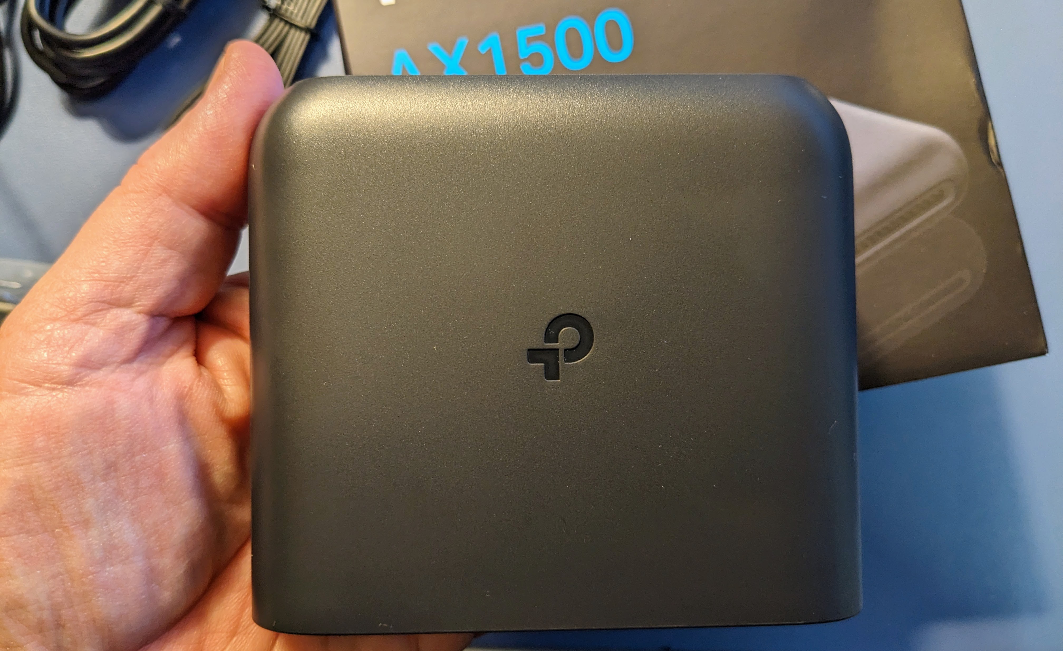 AX1500 travel router is the size of my hand
