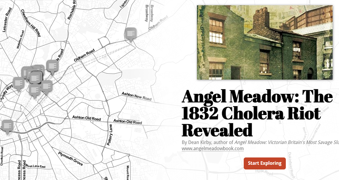 Manchester's 1832 cholera riot mapped - by Dean Kirby