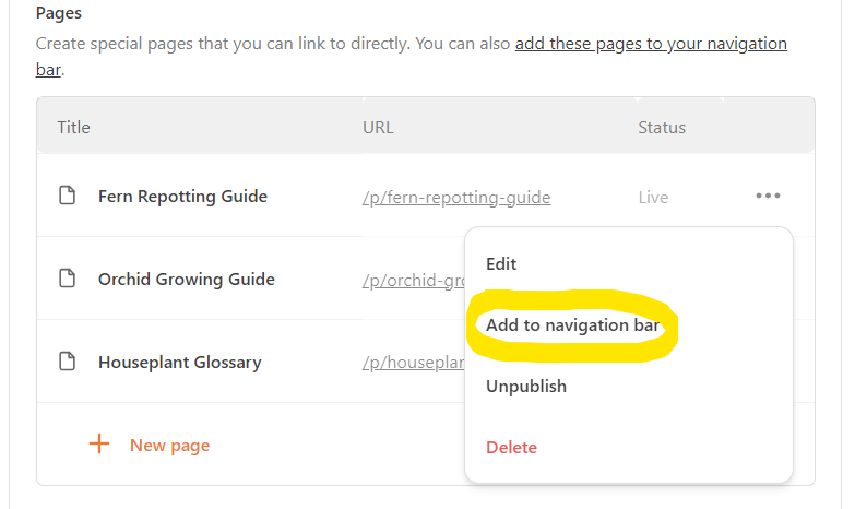 How to create a page on Substack - Substack FAQ