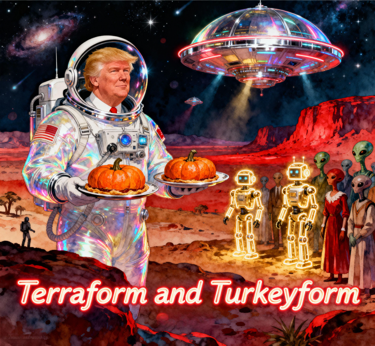 Magick Mica Trump parody art