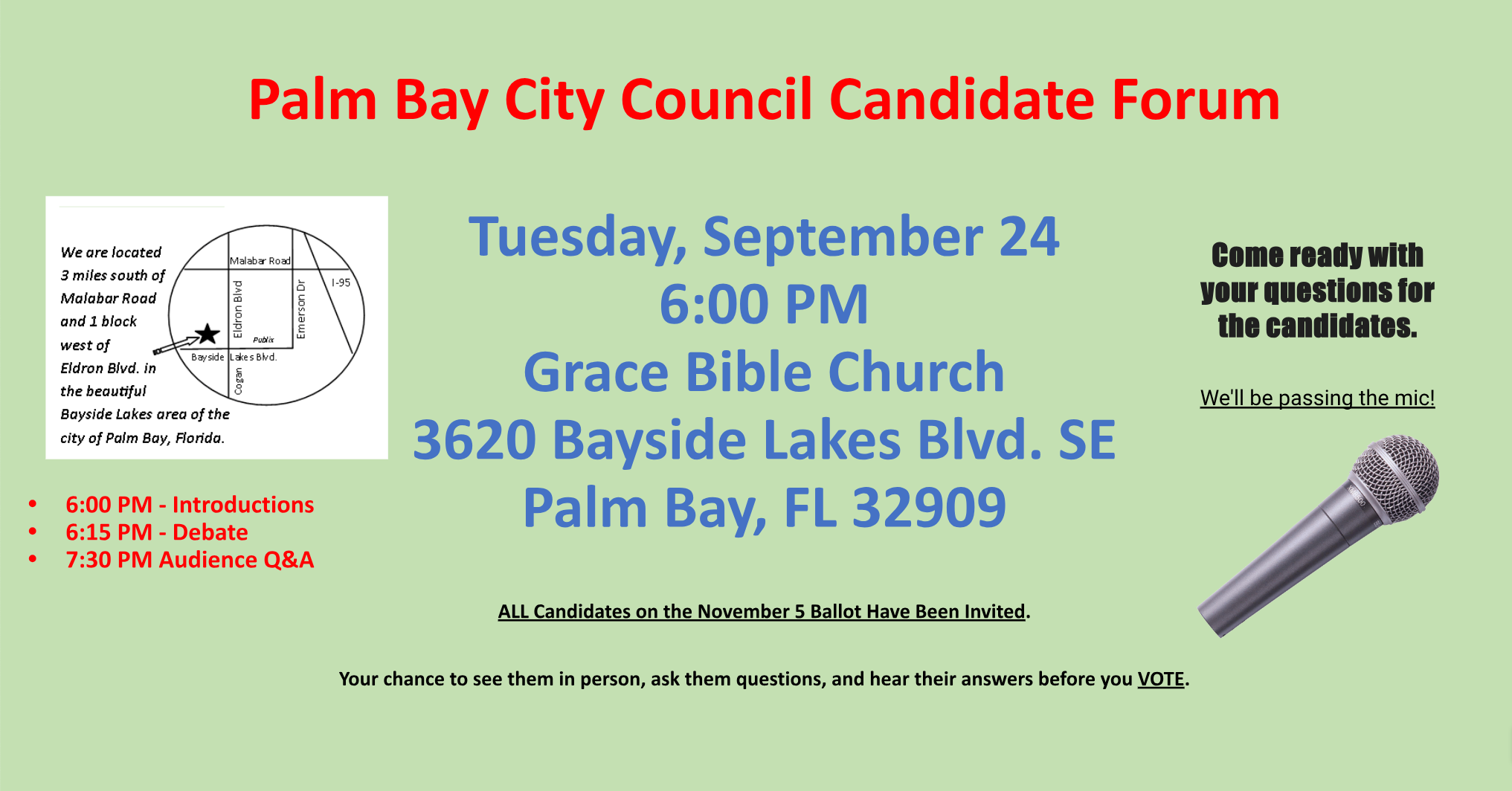 Image for article: Palm Bay's Future on the Ballot: City Council Candidates Address Key Issues.