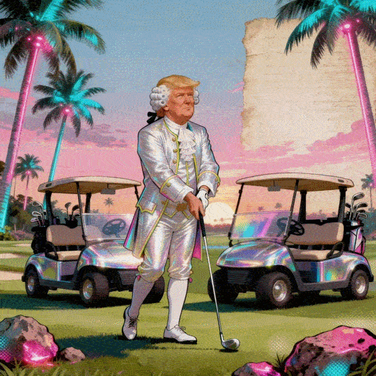 Magick Mica Trump parody art