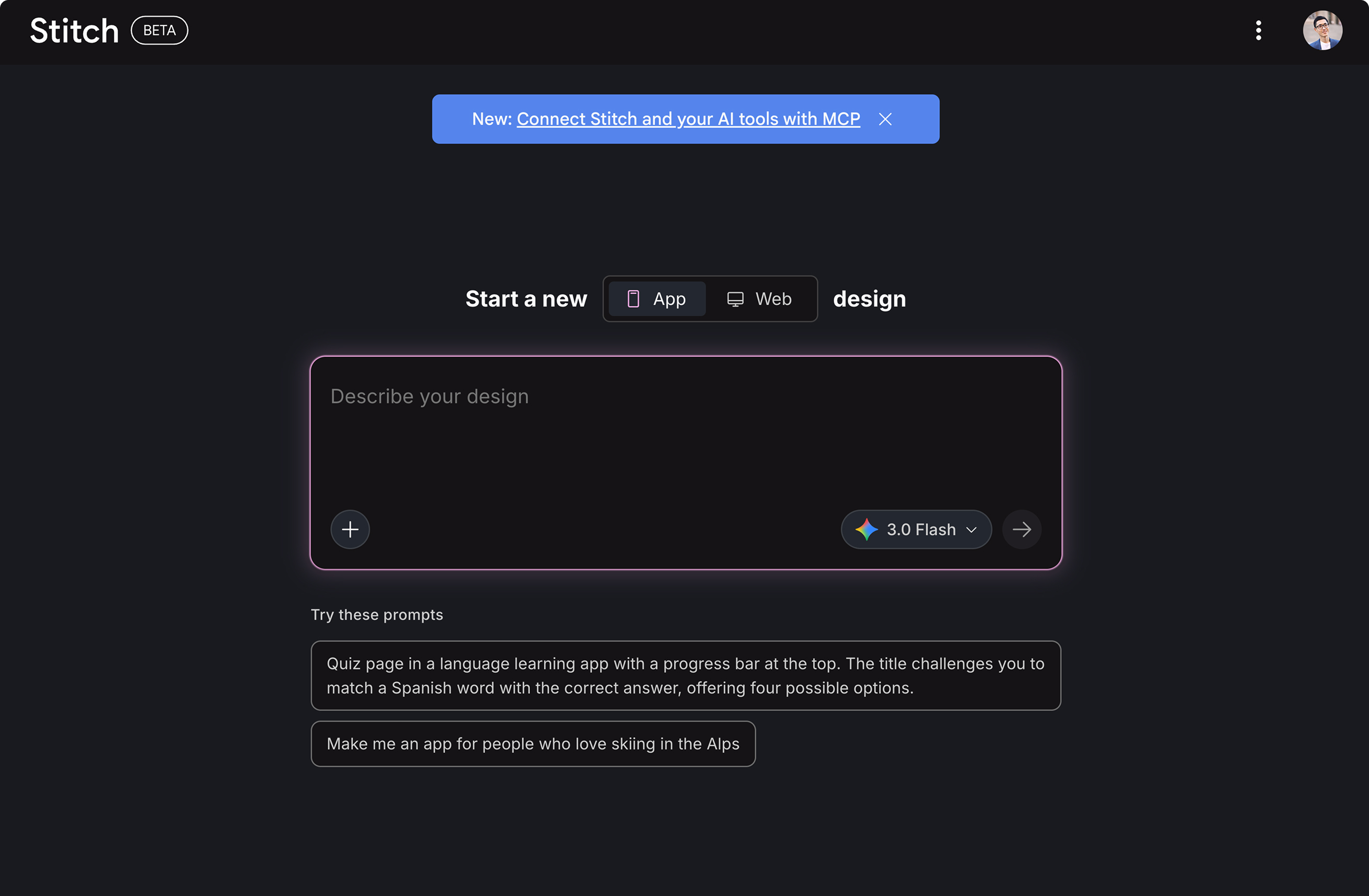 How to use Stitch to ideate designs - by Xinran Ma