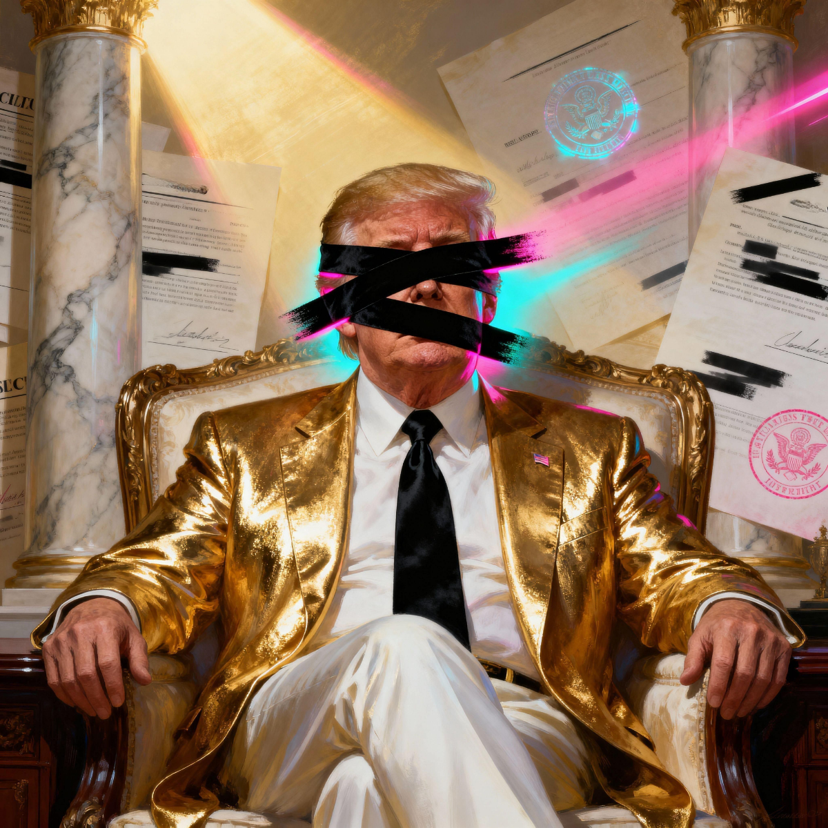 Magick Mica Trump parody art