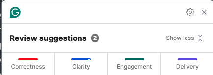 Grammarly Permium suggestions