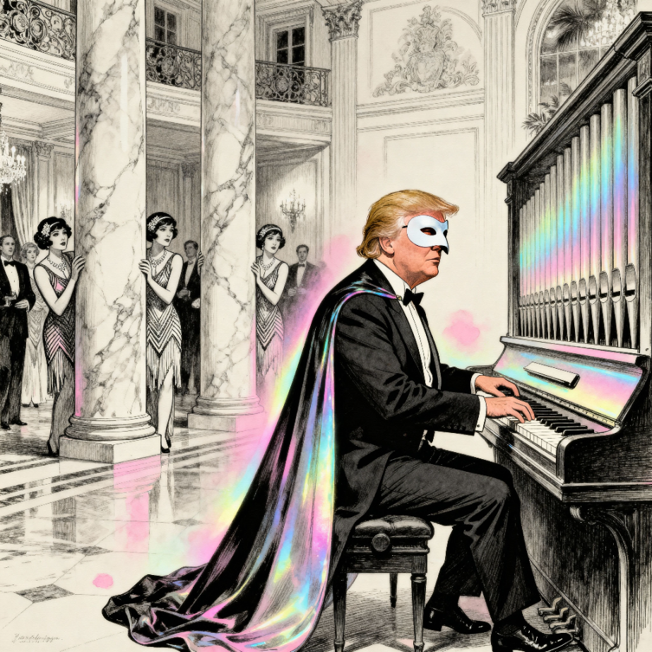 Magick Mica Trump parody art