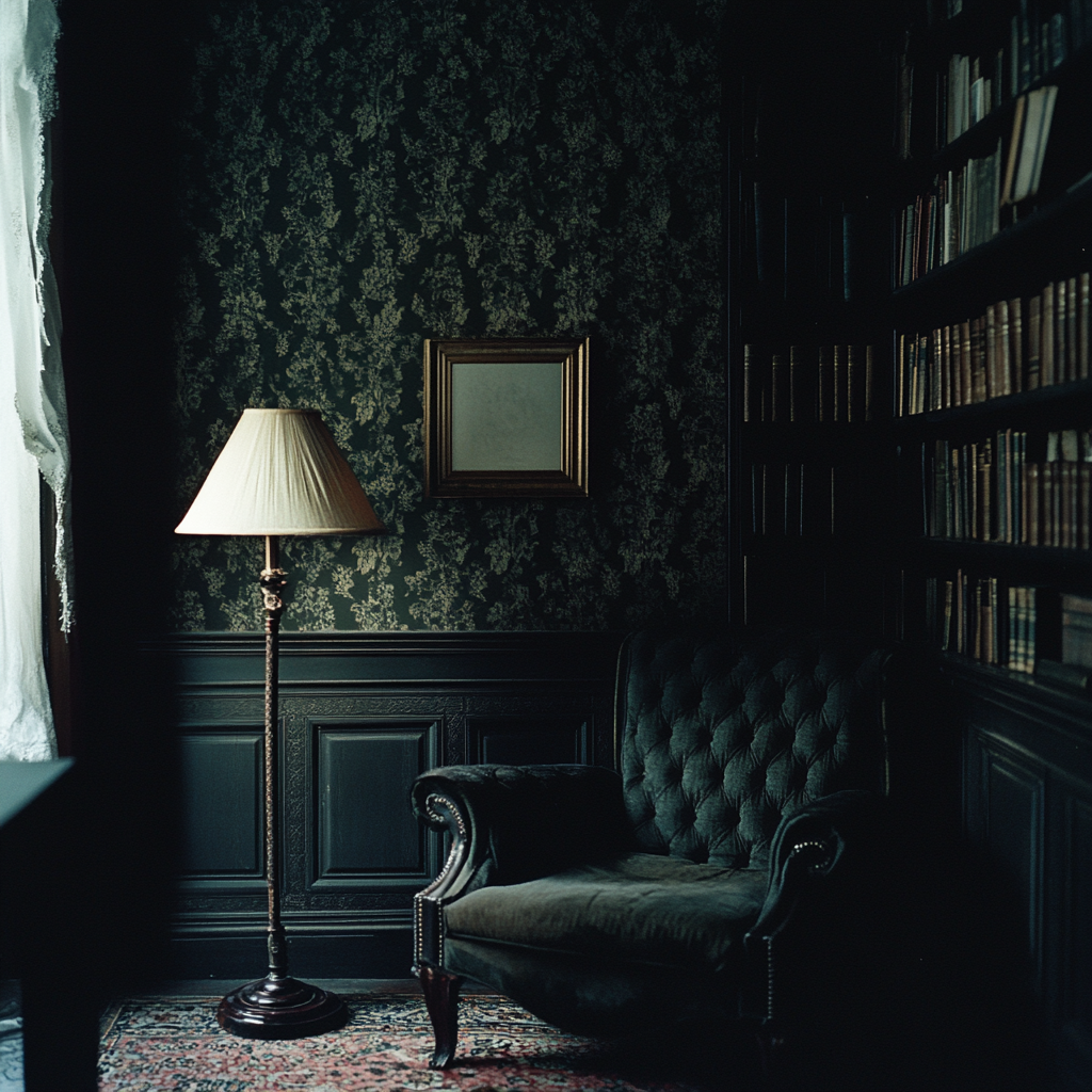 Poster Dark Academia XASUBH – Donna Sul Lago, Stampa D'Arte Vittoriana Vintage Su Tela, 40x61 Cm Senza Cornice