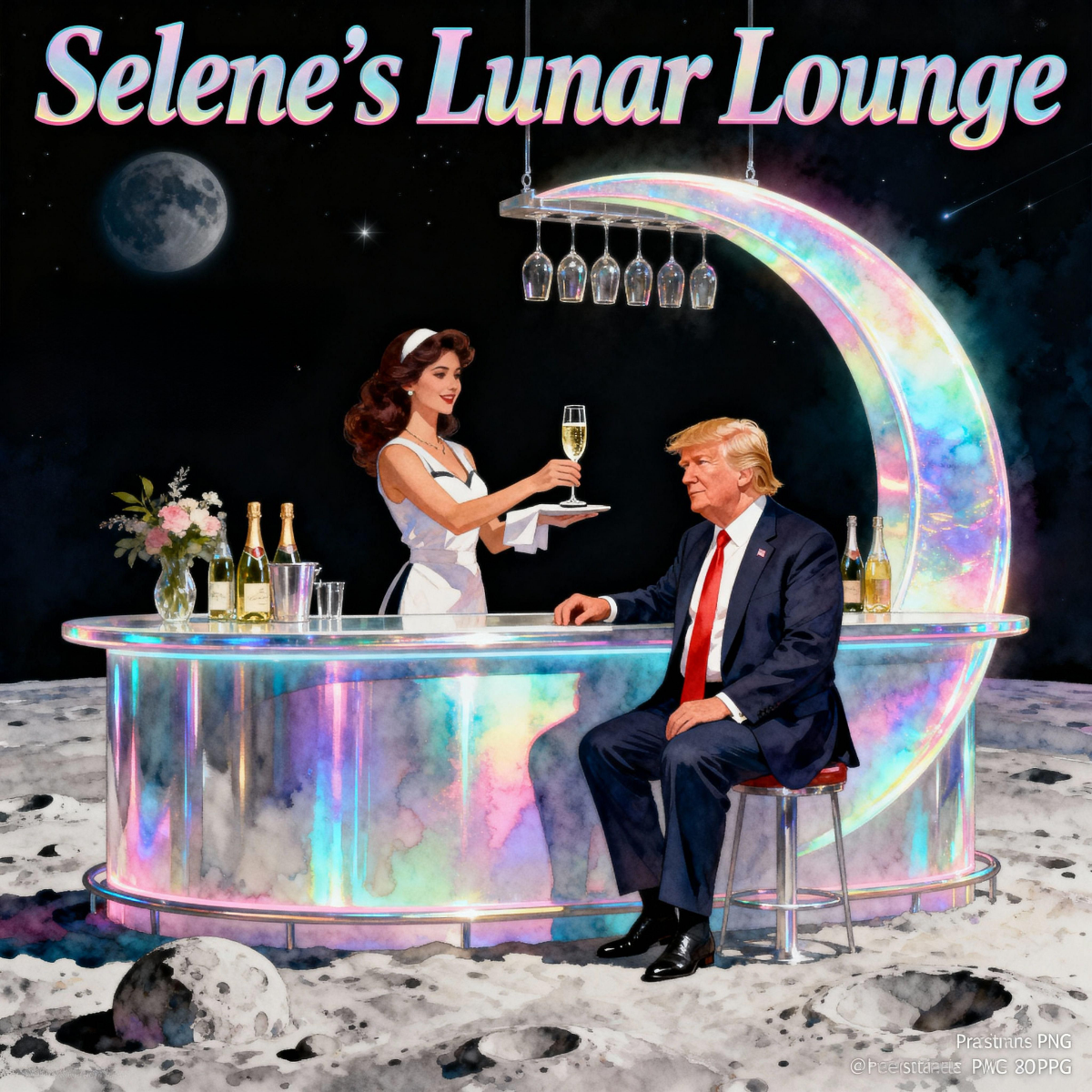Magick Mica Trump parody art