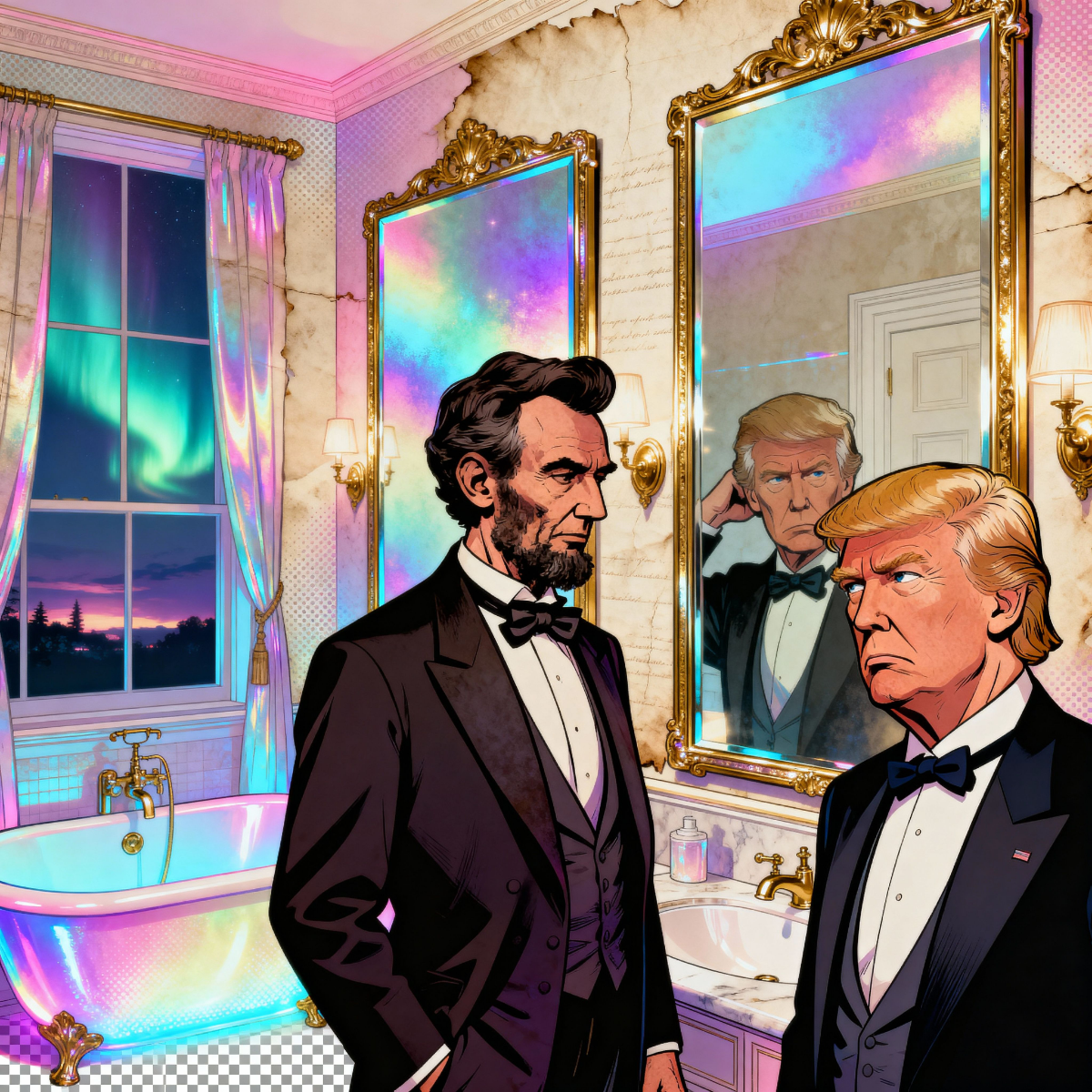 Magick Mica Trump parody art