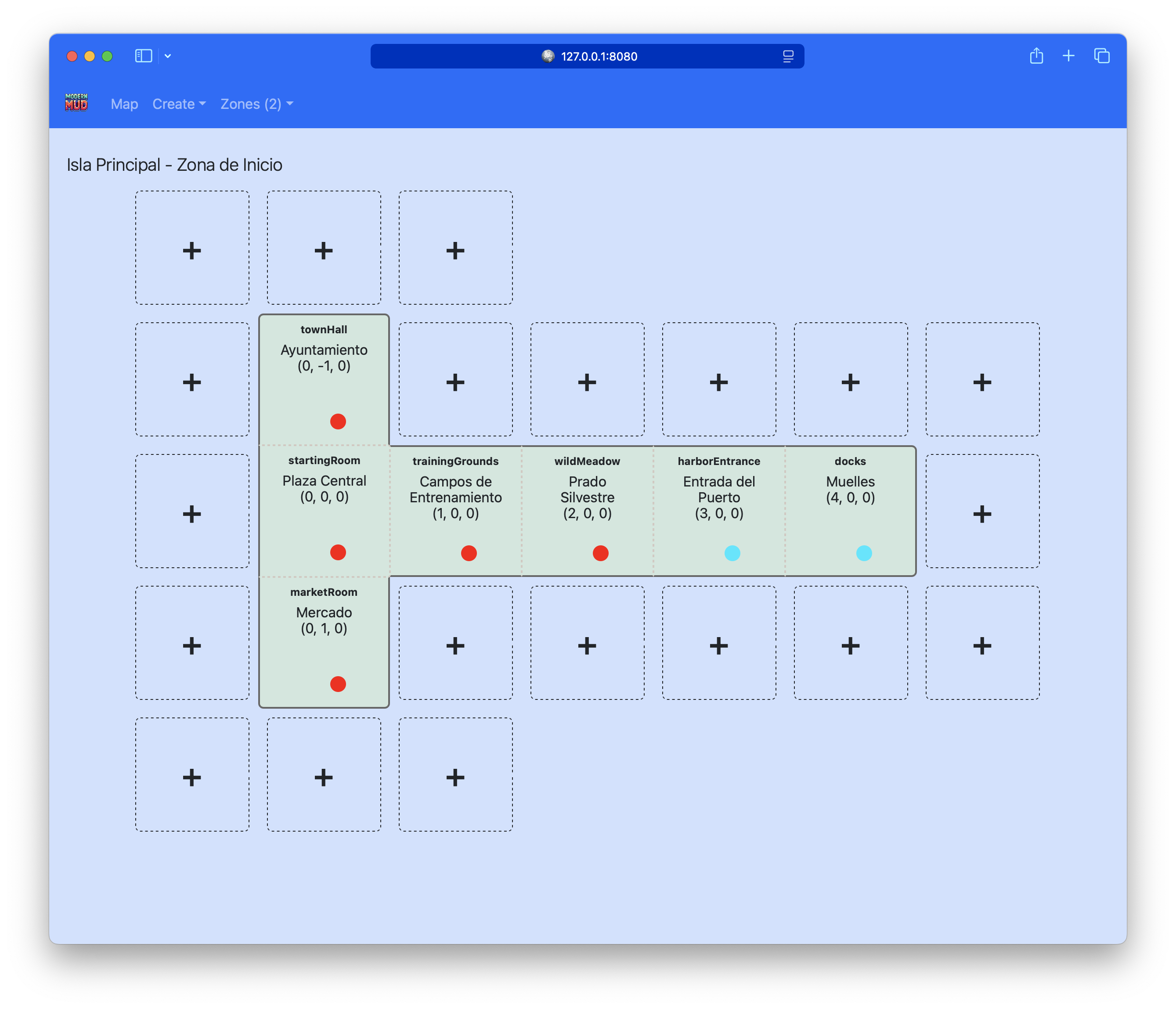 A map editor for a MUD-like game - by Ricardo Cruz