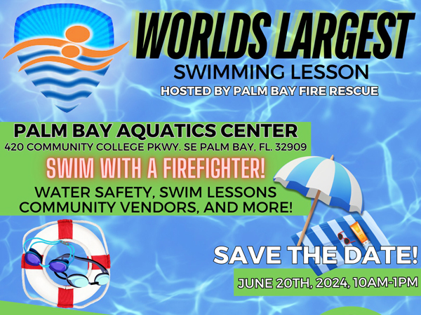 Image for article: Palm Bay Hosts World's Largest Swimming Lesson to Promote Water Safety