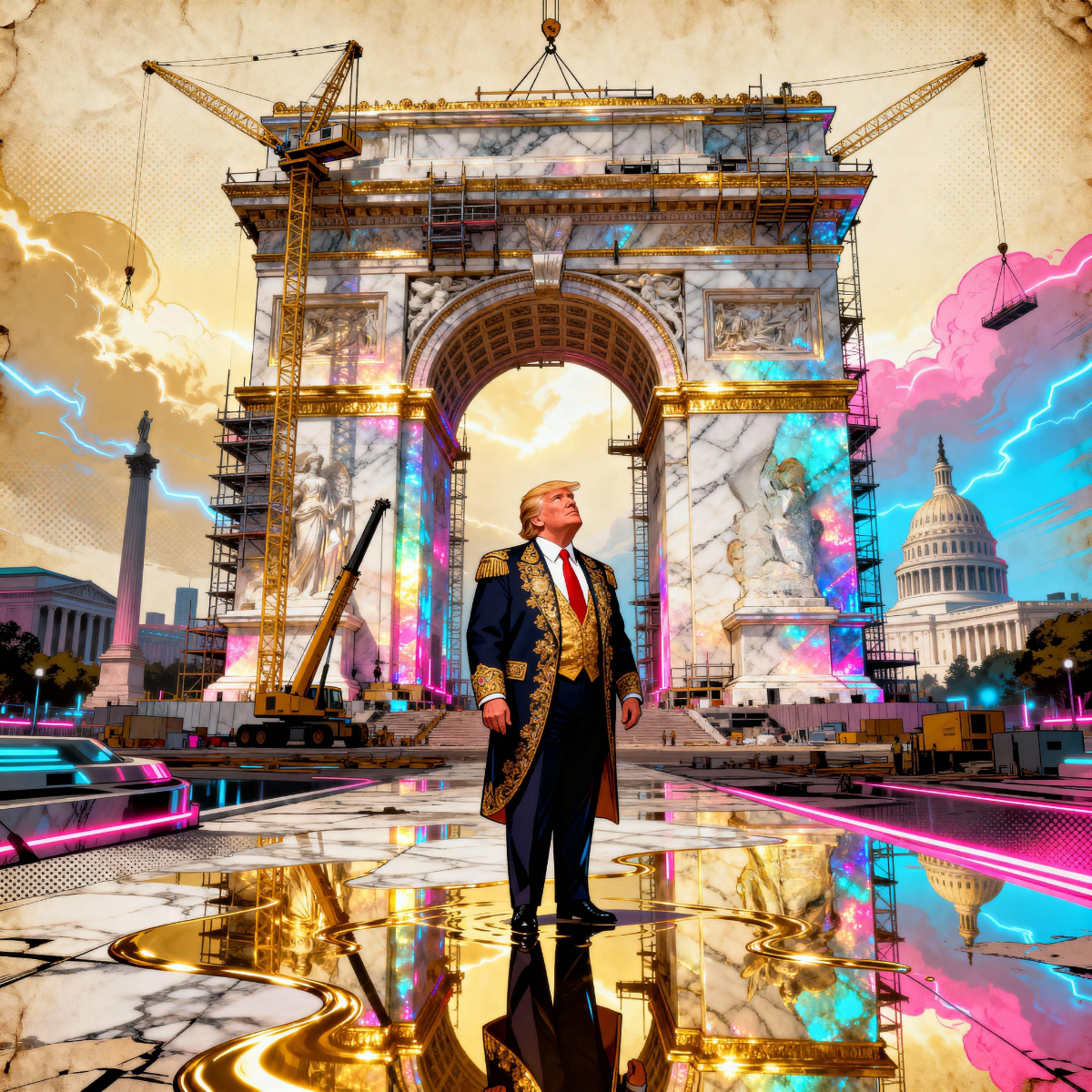 Magick Mica Trump parody art