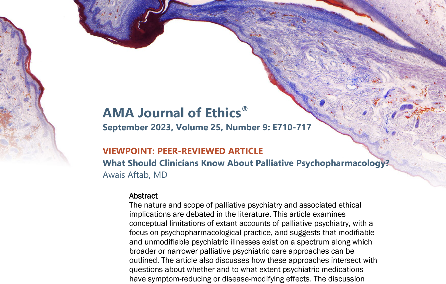 The Boundaries of Palliative Psychopharmacology
