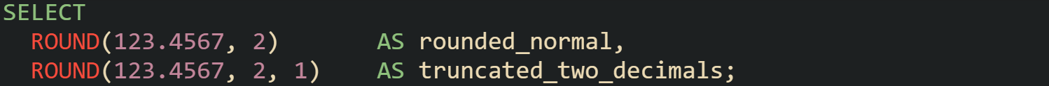 SQL Syntax for Rounding Numbers in Reports