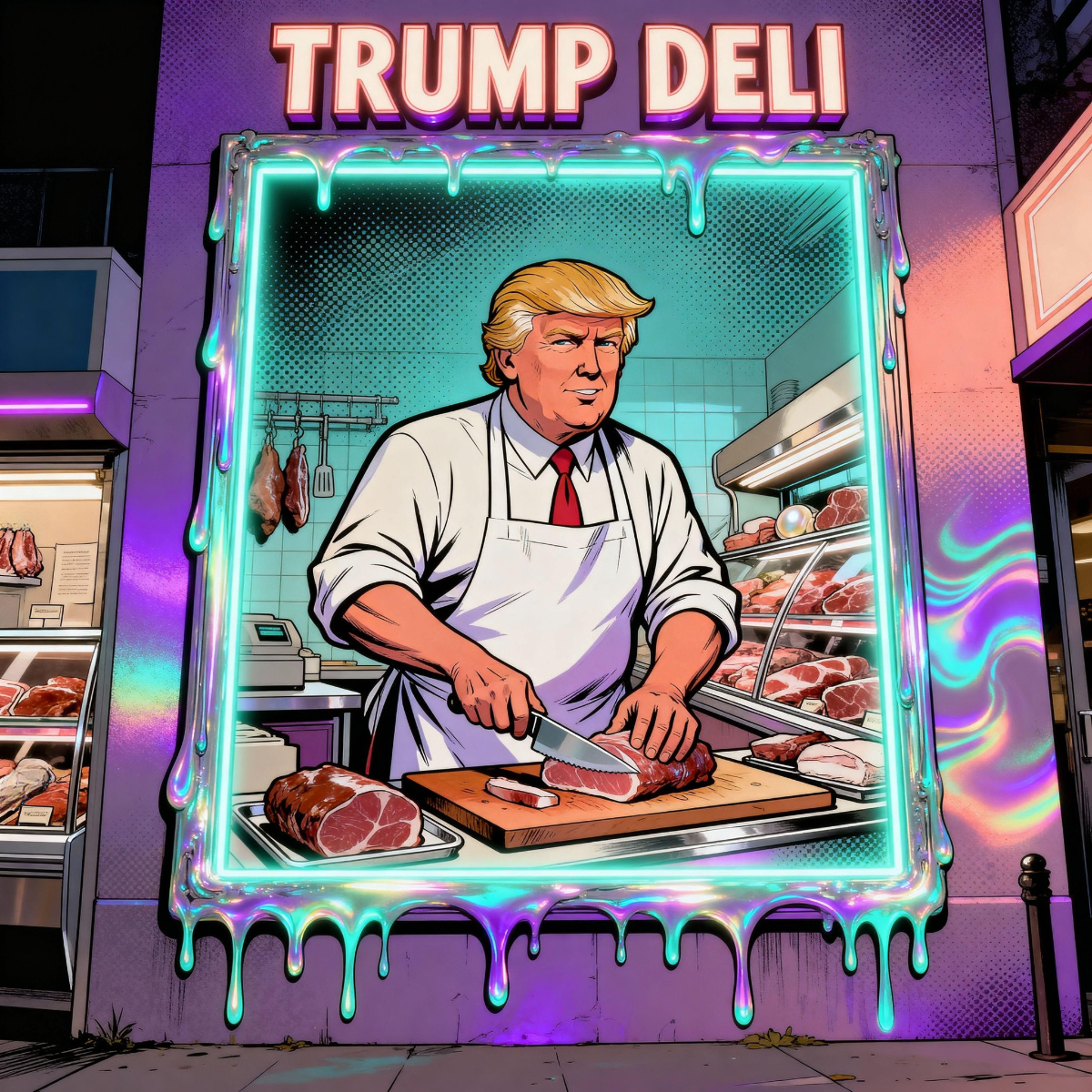 Magick Mica Trump parody art