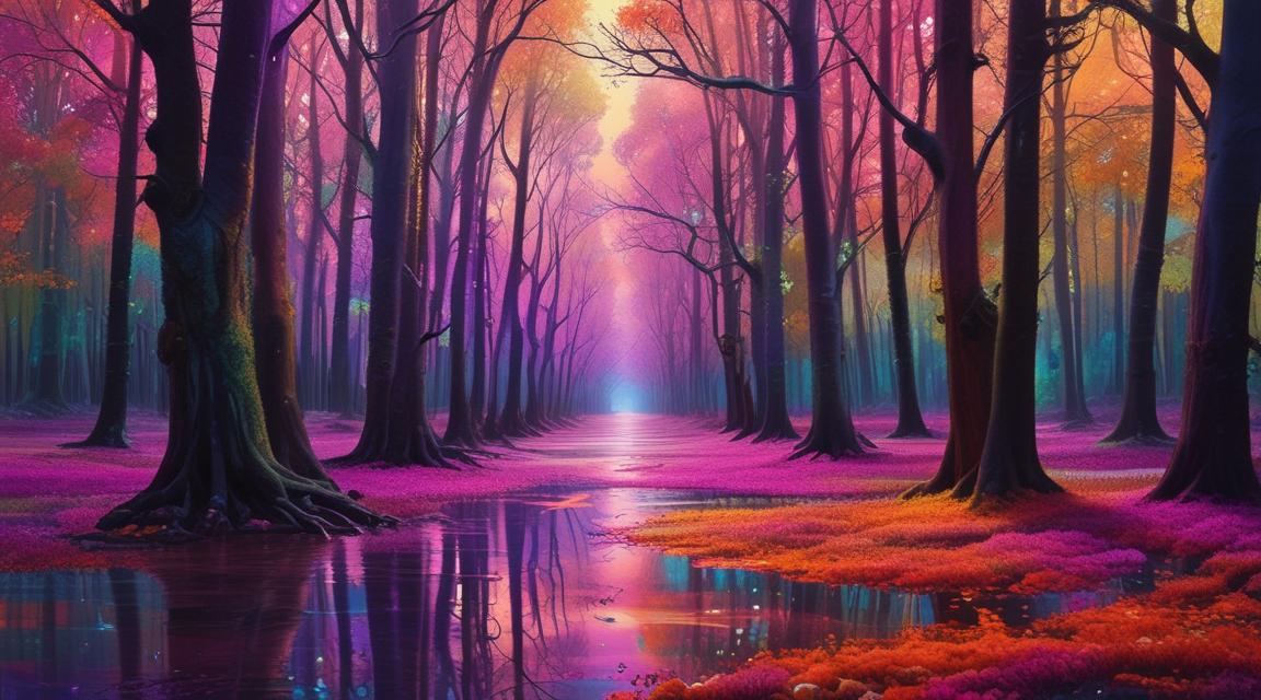 shimmering trees