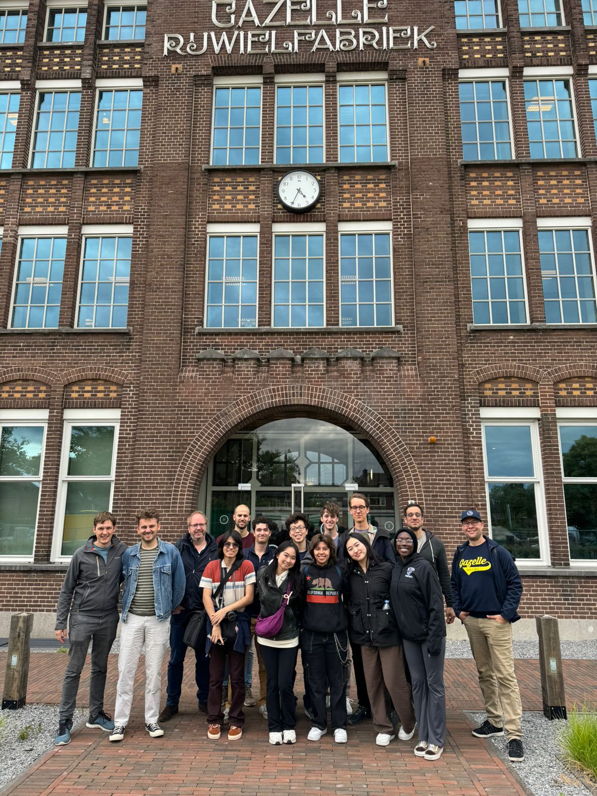 With the Gazelle team outside their factory in Dieren, Netherlands