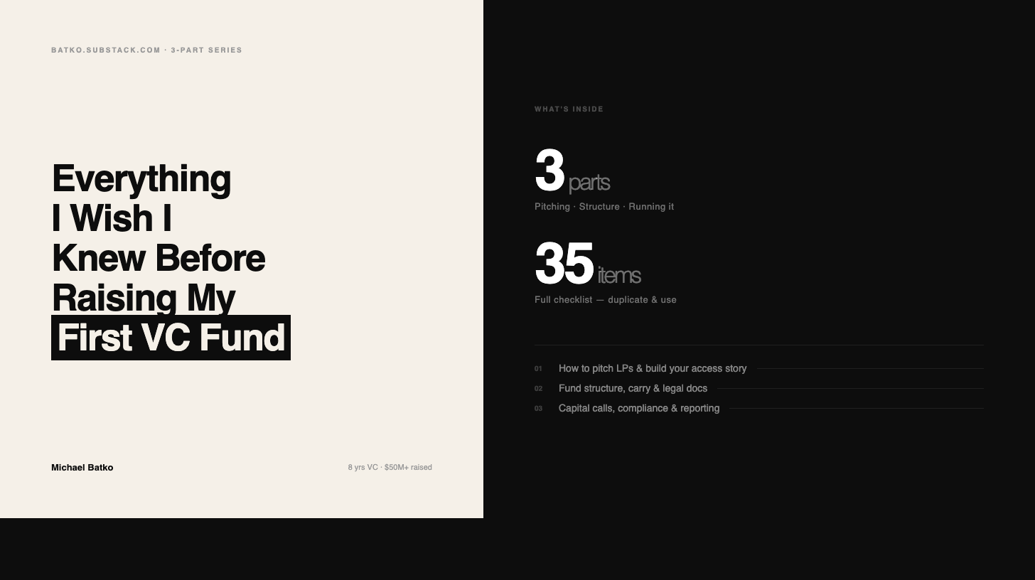 How to Raise a VC Fund in Australia - Part I (Getting Money through the Door)