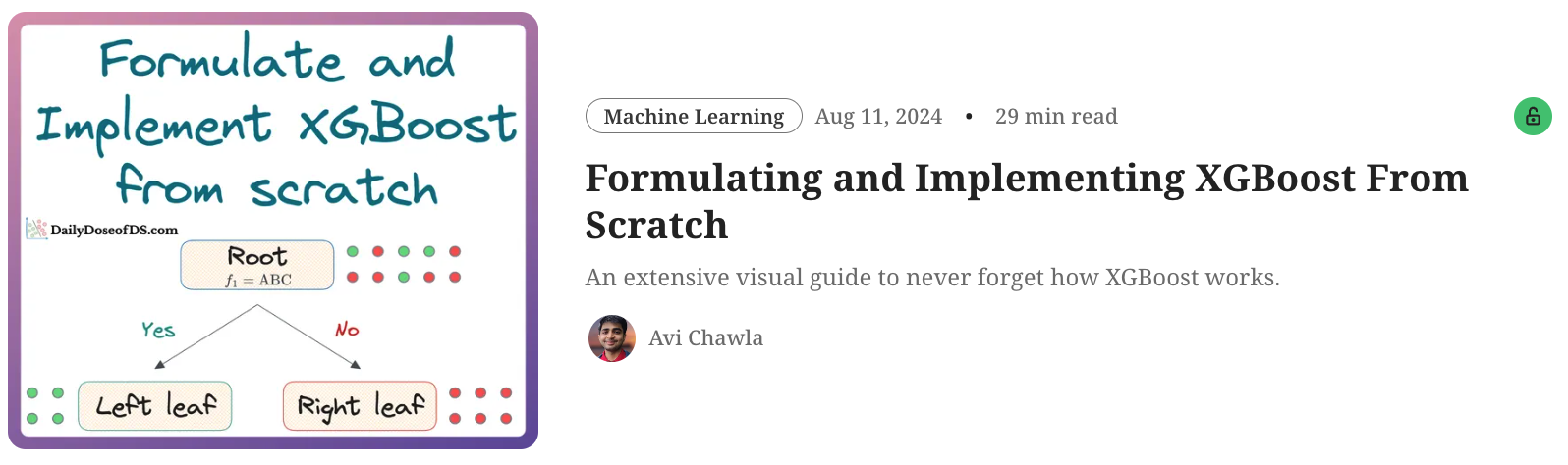 Formulating and Implementing XGBoost From Scratch