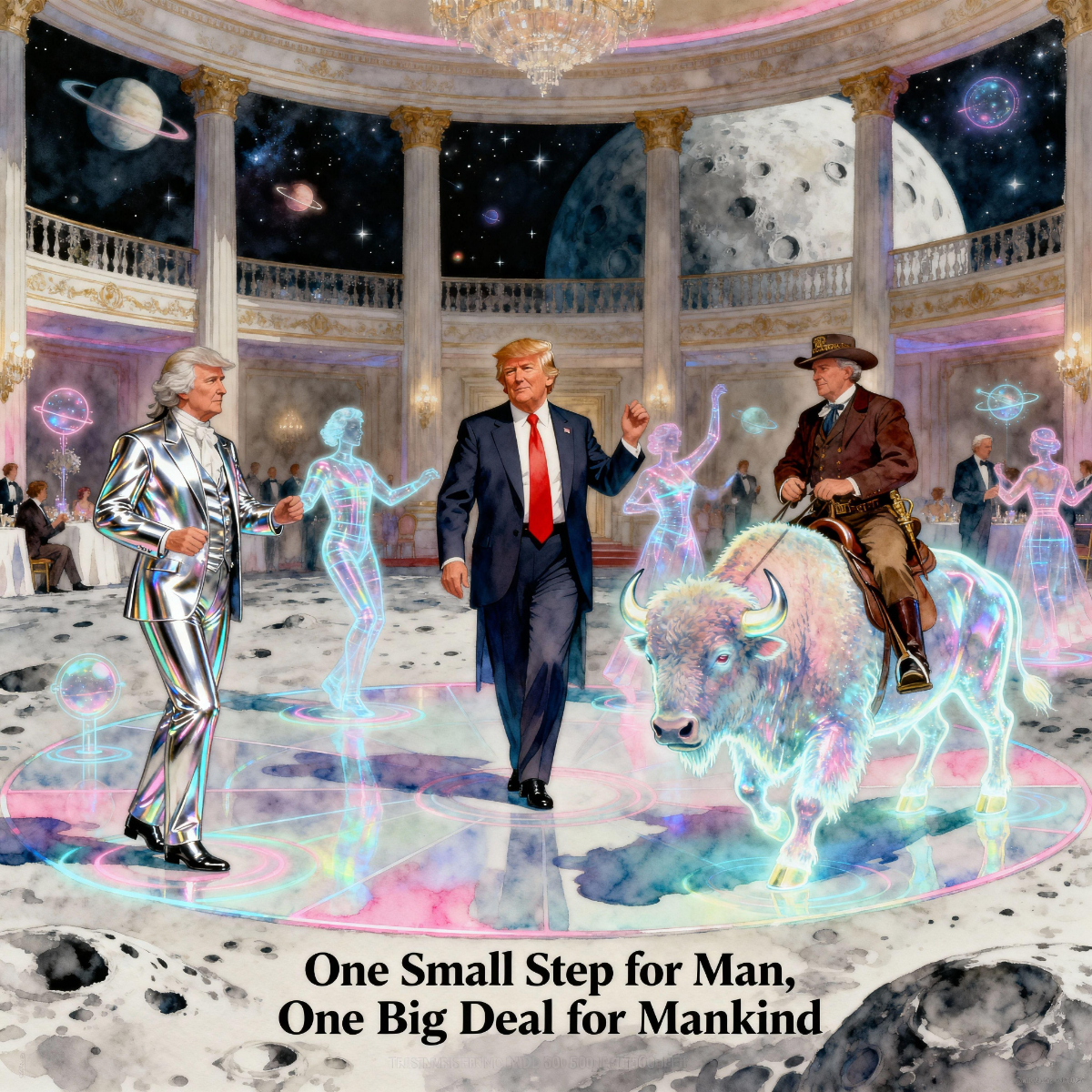 Magick Mica Trump parody art