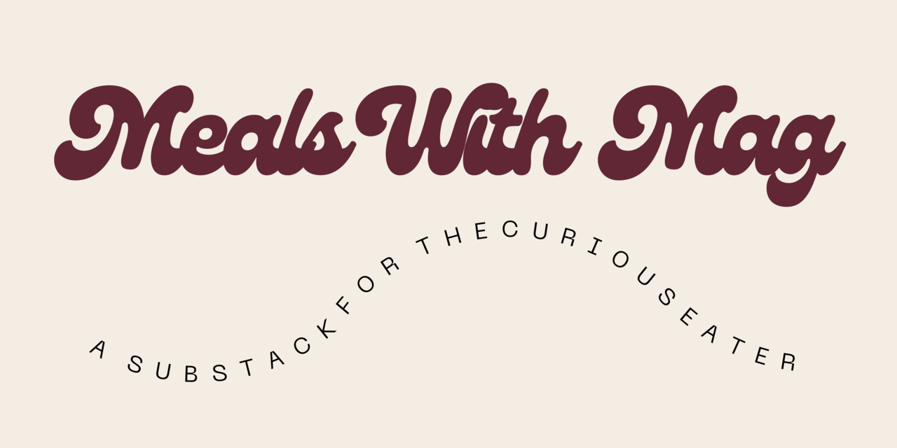 Substack banner for @meals