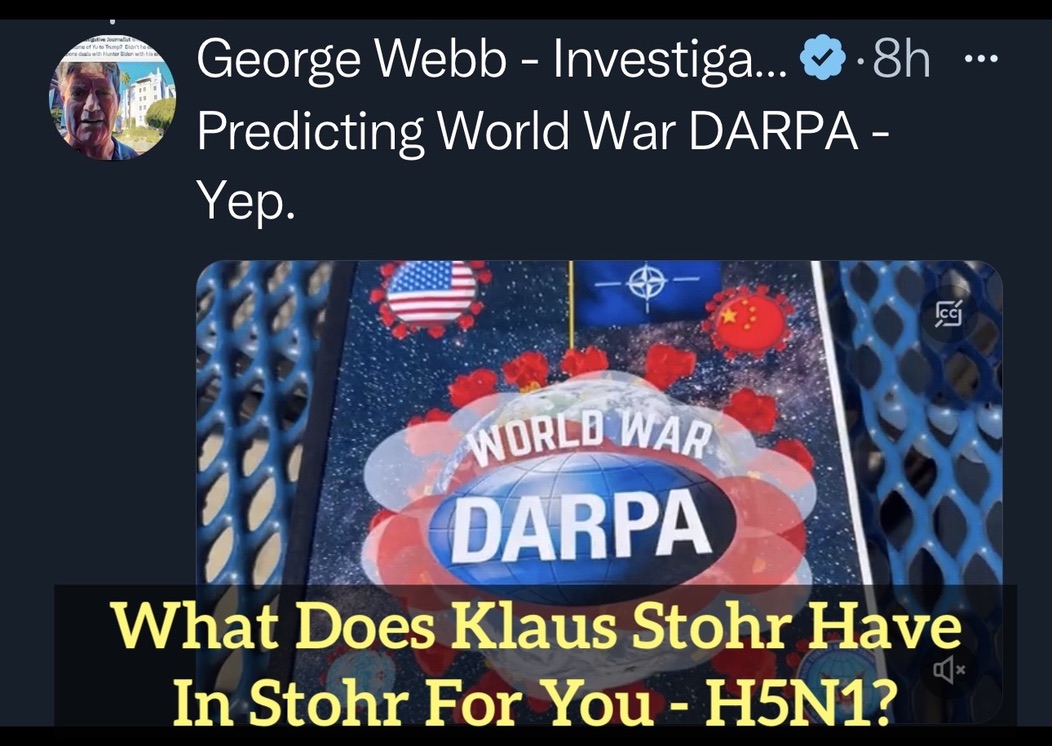 The Next Crossfire Hurricane – Part Five -Will DTRA Disease X Trump? H5N1 Or New Corona?