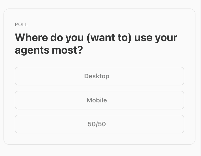 Agents on your mobile