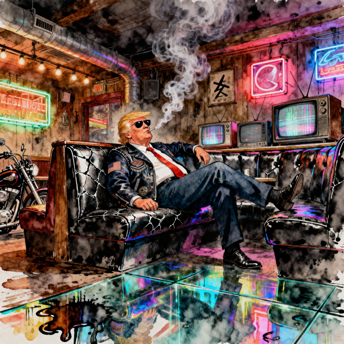 Magick Mica Trump parody art