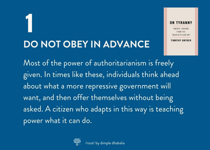 day 1: do not obey in advance