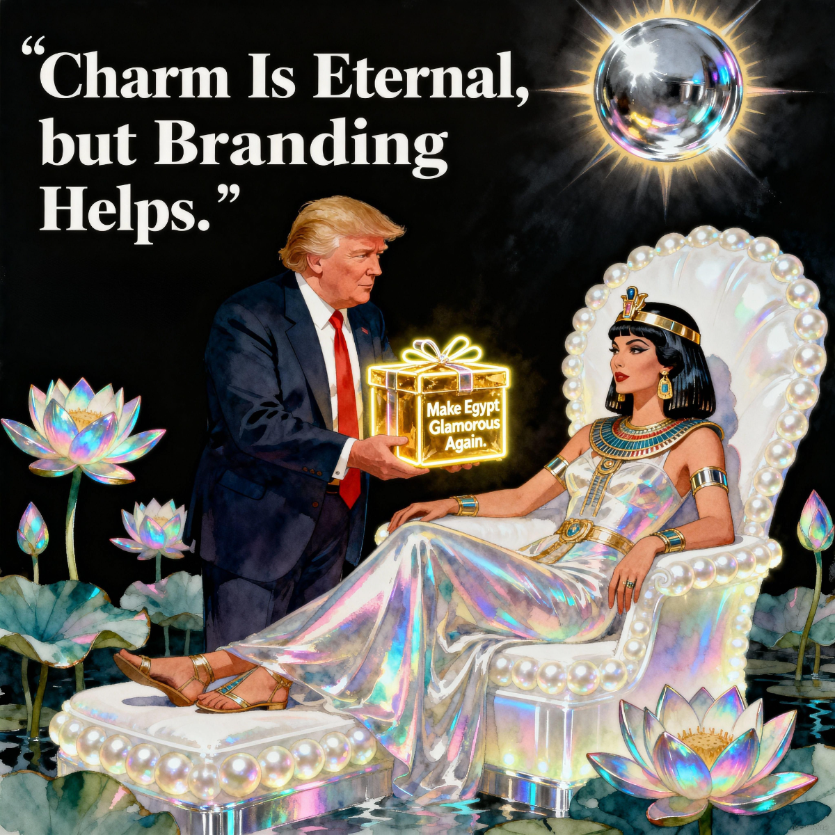 Magick Mica Trump parody art