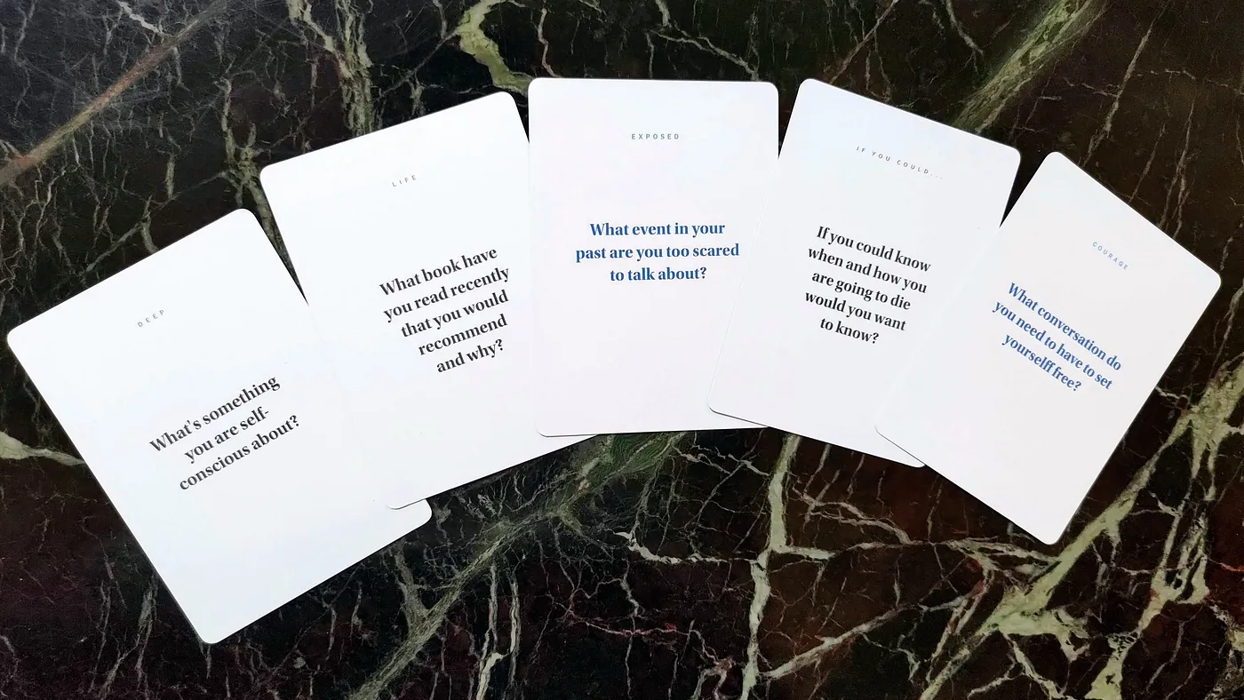 Picking question cards