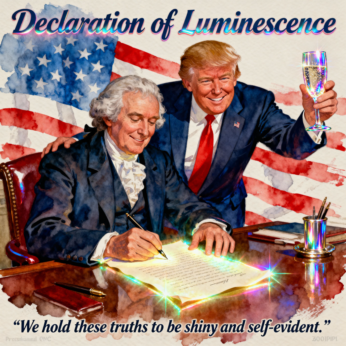 Magick Mica Trump parody art