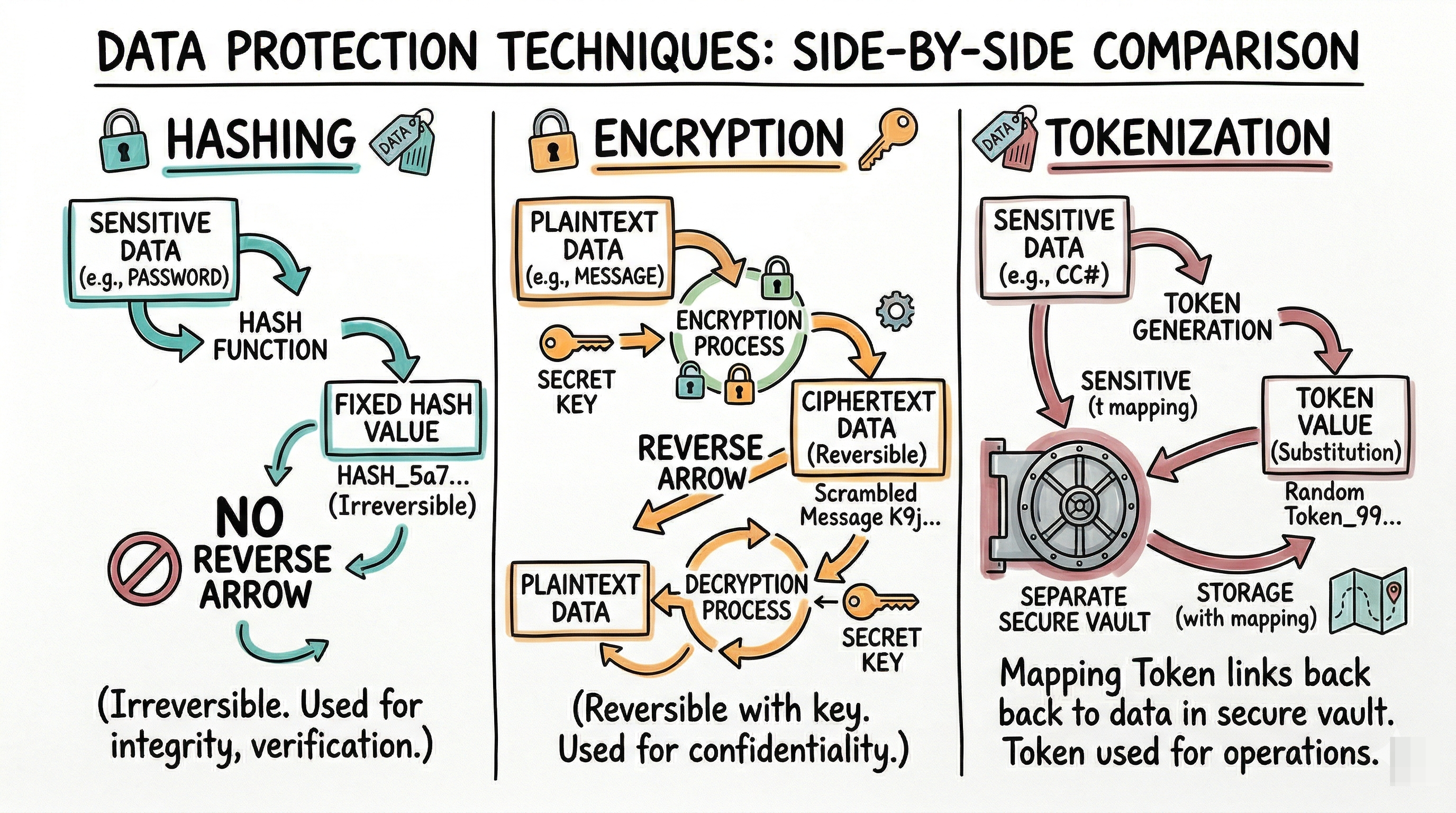 Hashing, Encryption, and Tokenization Explained: How Each One Protects ...