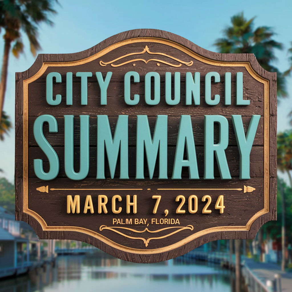 Image for article: 🌴 Palm Bay City Council Meeting: Shaping the Future