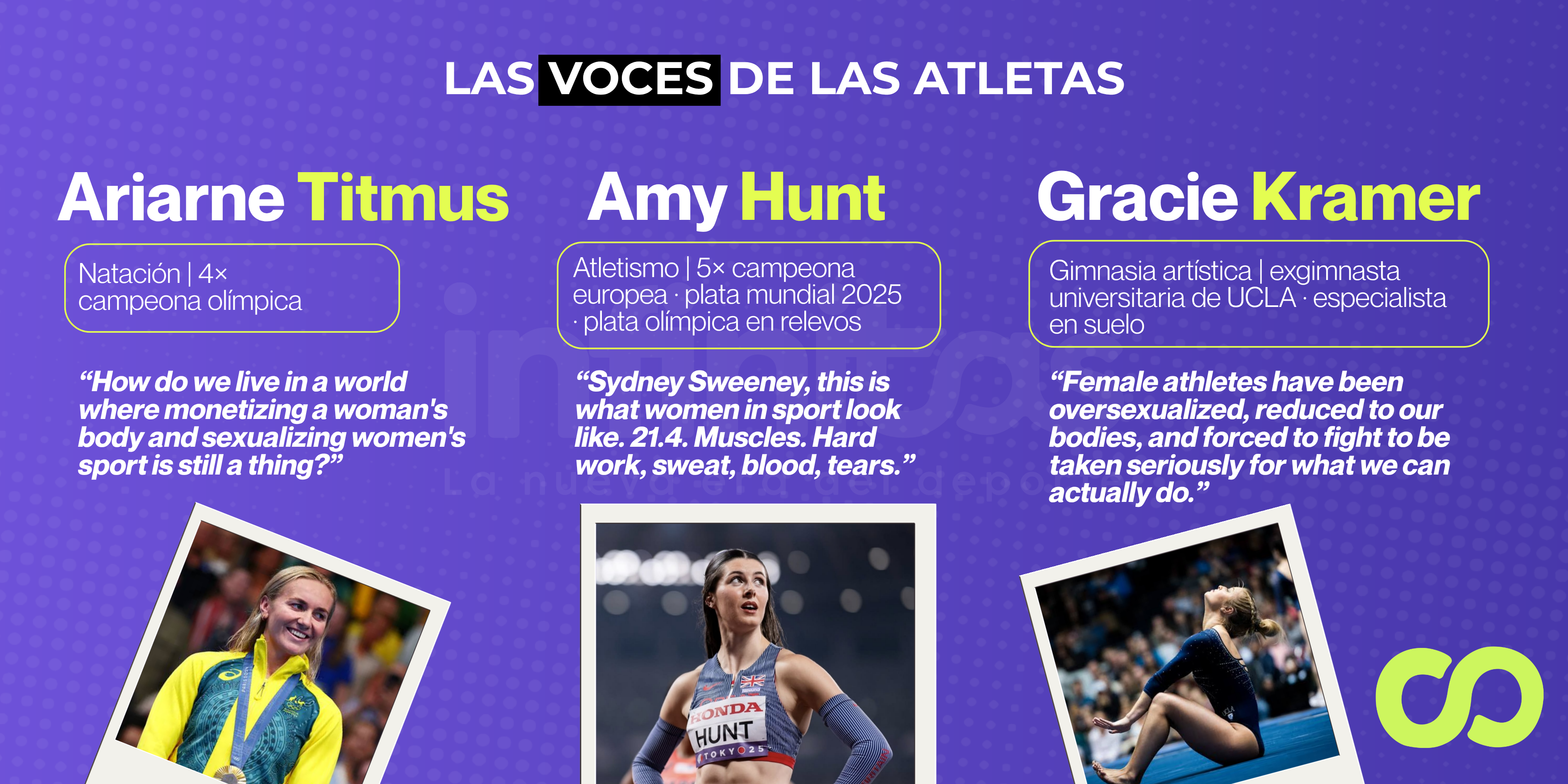 Reacciones de atletas olímpicas: Ariarne Titmus, Amy Hunt y Gracie Kramer