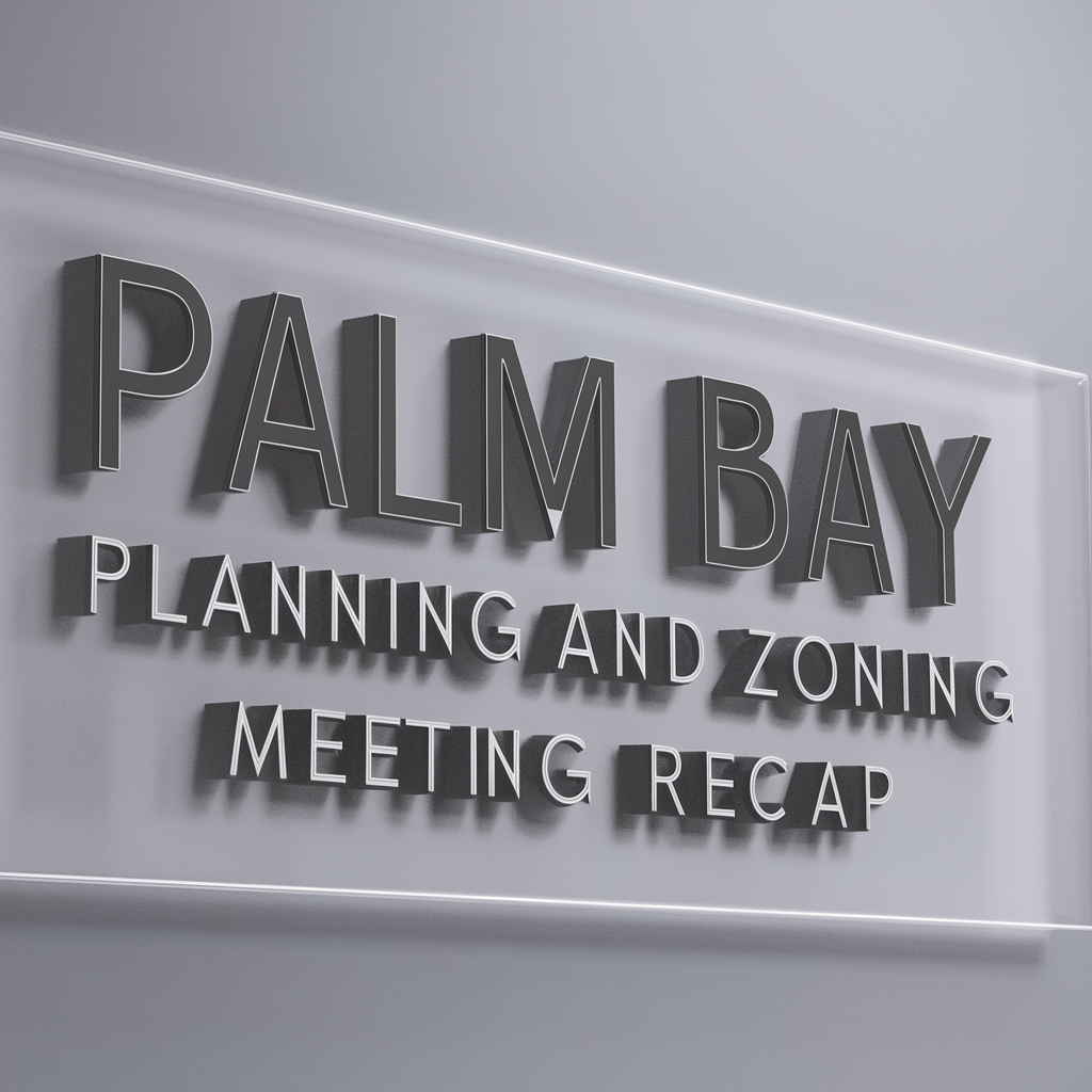 Image for article: Palm Bay Planning & Zoning Board Reviews Growth and Development Proposals 🏘️