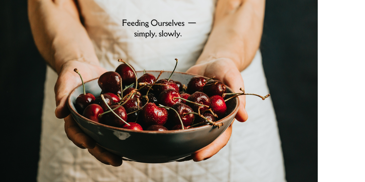 Substack banner for @feedingourselvessimplyslowly