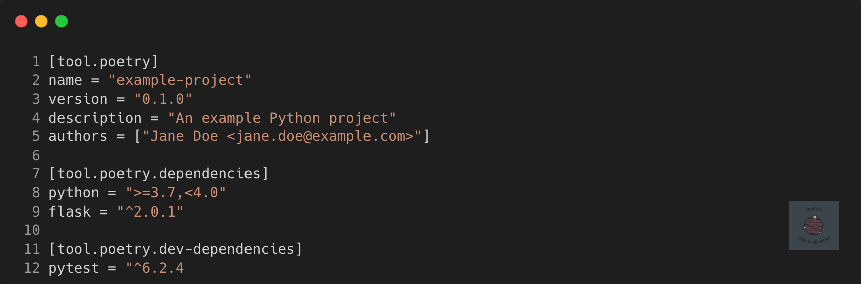 Configuration Data Formats in Data Engineering