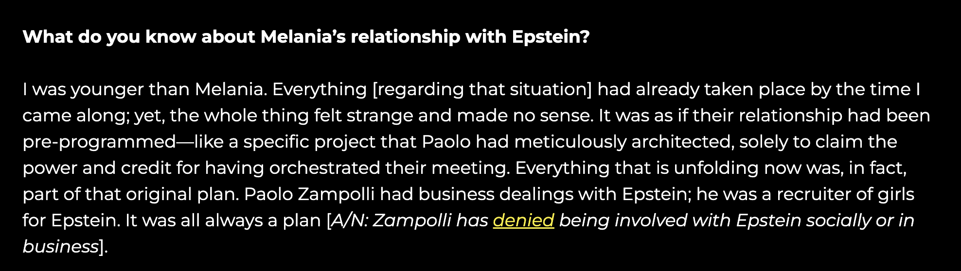 Major Update Explosive New Melania/Epstein Allegations, Trump May Fire